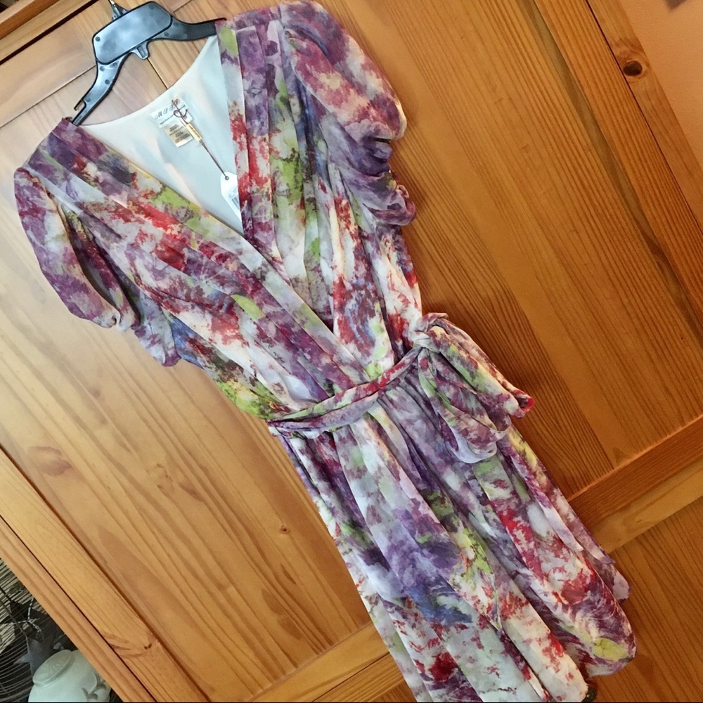 Women’s Plus Faux-Wrap Dress